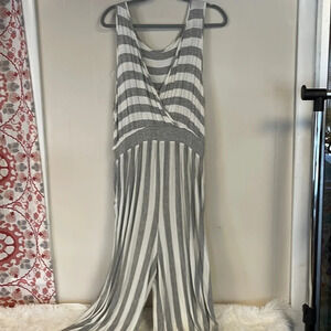 EGY Super Soft Striped Jumpsuit with pockets